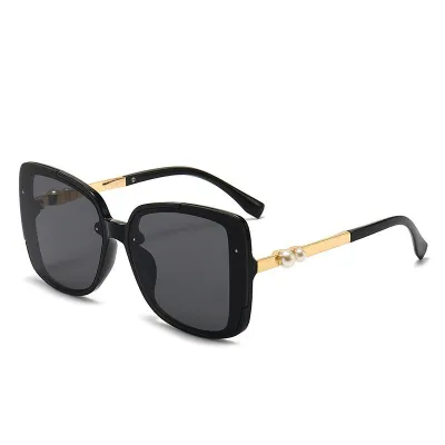 Women Simple Transparent Pink Anti-Ultraviolet Sunglasses