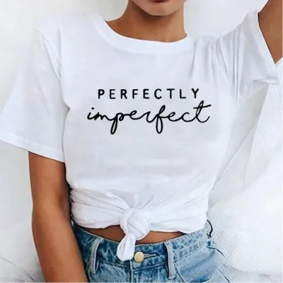 Women Fashion Basic Short Sleeve Round Neck T-Shirt Loose Fit Street Hipster