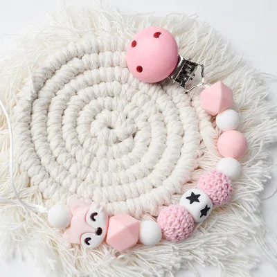 Toddlers Newborn Baby Fashion Fox Anti-Drop Silica Gel Pacifier Chains