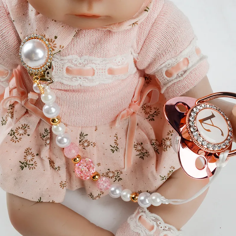 Toddlers Newborn Baby Fashion Pearl Anti-Drop Pacifier Chains