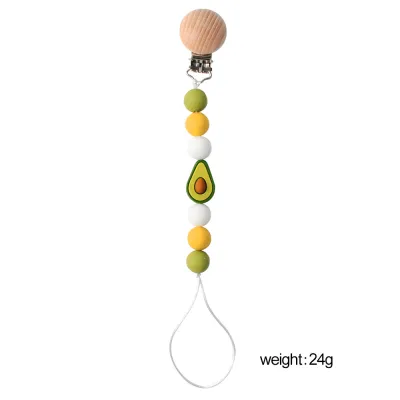Toddlers Newborn Baby Fashion Cartoon Anti-Drop Silica Gel Pacifier Chains