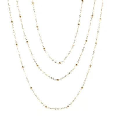 Women's Fashion Vintage Ball Bead Chain Layered Necklace