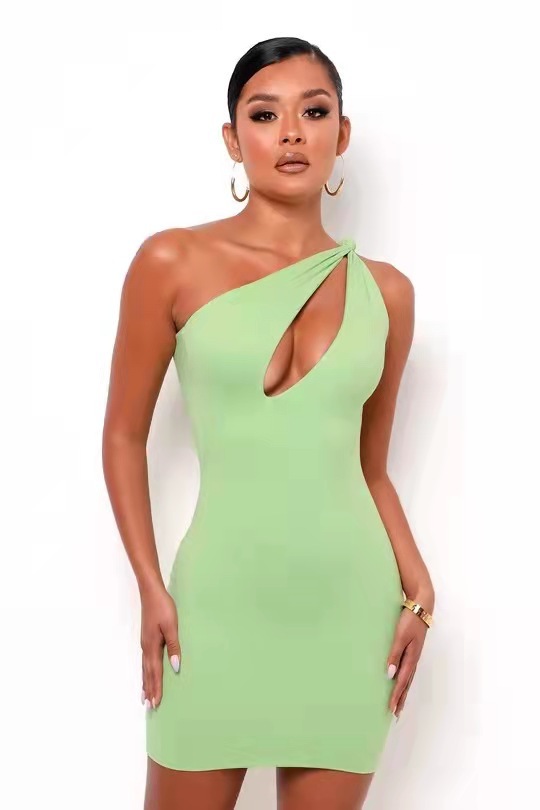 Wholesale Summer Women Fashion Slanted Shoulder Sexy Hollow