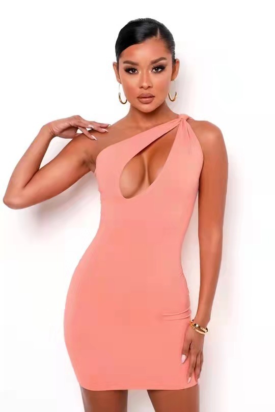 Wholesale Summer Women Fashion Slanted Shoulder Sexy Hollow