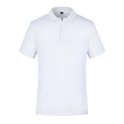 Men's Solid Color Lapel Short Sleeve Polo Shirt Loose Fit