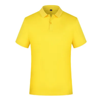 Men's Solid Color Lapel Short Sleeve Polo Shirt Loose Fit