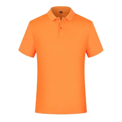 Men's Solid Color Lapel Short Sleeve Polo Shirt Loose Fit