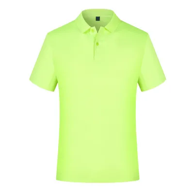 Men's Solid Color Lapel Short Sleeve Polo Shirt Loose Fit