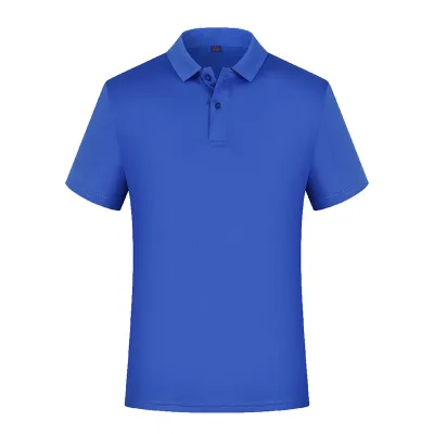 Men's Solid Color Lapel Short Sleeve Polo Shirt Loose Fit