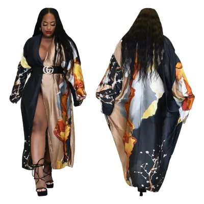 Women's Boho Street Style Casual Loose Graphic Print Cardigan