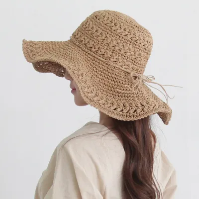 Women Fashion Simple Handmade Hollow Straw Hat