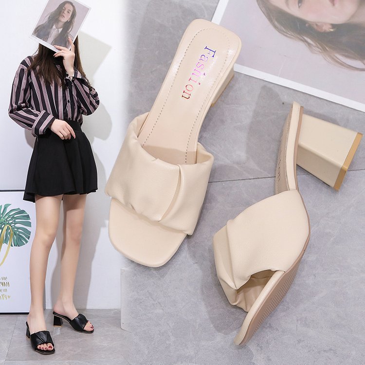 【U LAN】(+7 cm) Lift runner slippers UGG LA CLOUD SLINGBACK RUNNER BLACK PLATFORM SANDAL US 7.5