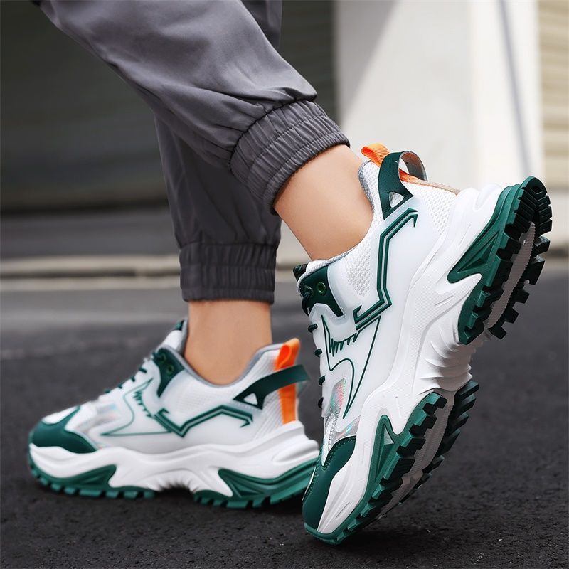 Wholesale Men Casual Breathable Color Block Sneakers