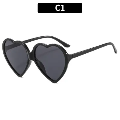 Women Creative Fashion Love Heart Shape Sunglasses