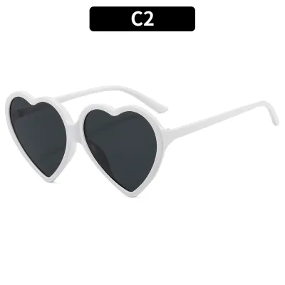 Women Creative Fashion Love Heart Shape Sunglasses