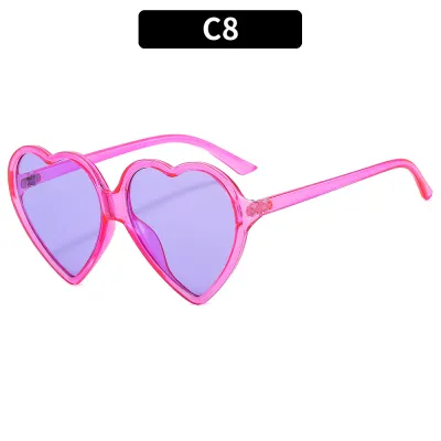 Women Creative Fashion Love Heart Shape Sunglasses