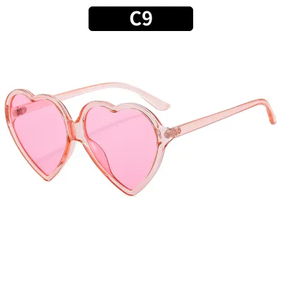 Women Creative Fashion Love Heart Shape Sunglasses