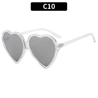 Women Creative Fashion Love Heart Shape Sunglasses