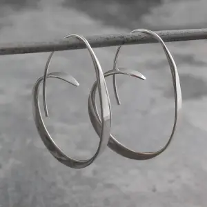 Women Creative Spiral Large Circle Earrings Alloy Fashion