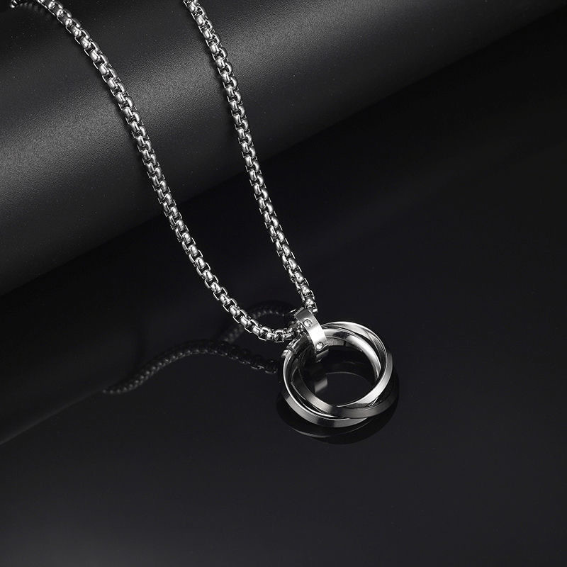 Silver Eternity Ring On Belcher Chain - Tilly Sveaas Jewellery