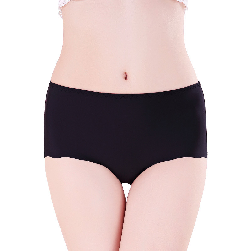 2/3/6 Packs Ice Silk Mid waist Ladies Underwear Seamless Panties