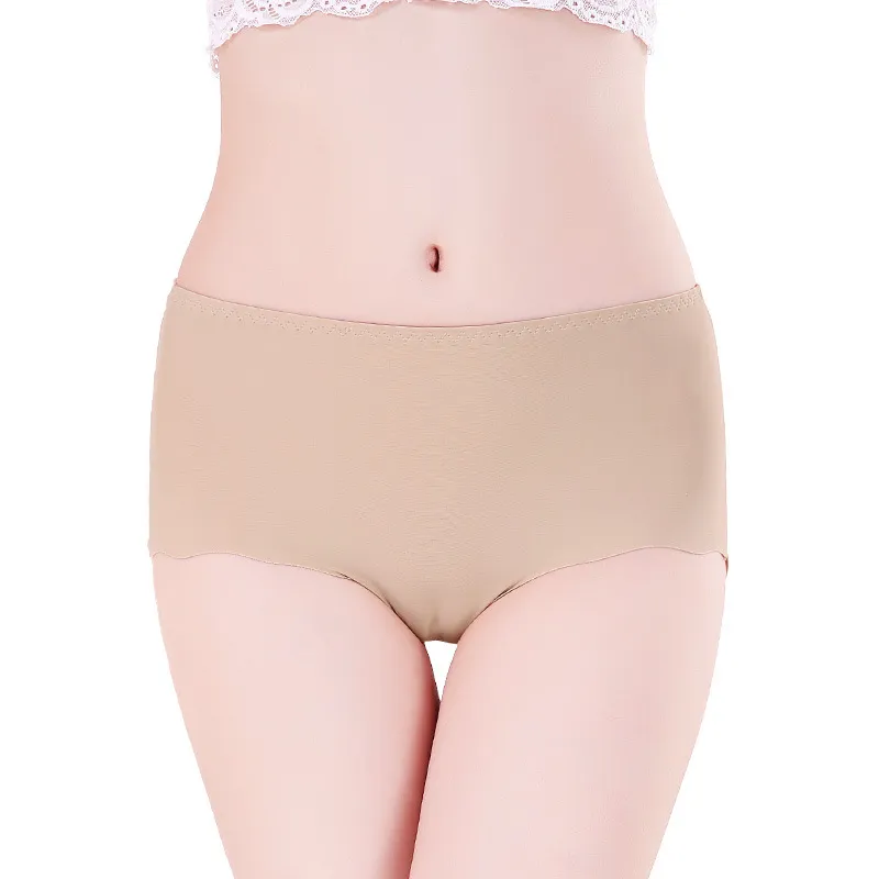 Giwb-119031269 Pack Of 4)woman Ice Silk Mid-waist Laser Cut Underwear  Seamless Panties - Multicolour, S at Rs 396/piece, Women Underwear