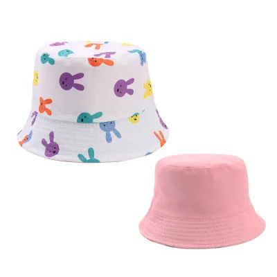 Children Kids Baby Unisex Cartoon Animal Print Flat Top Sunscreen Hat