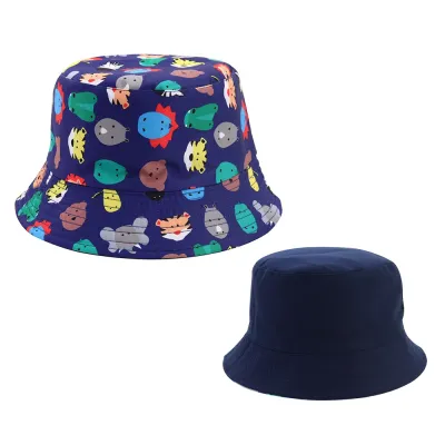 Children Kids Baby Unisex Cartoon Animal Print Flat Top Sunscreen Hat