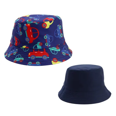 Children Kids Baby Unisex Cartoon Animal Print Flat Top Sunscreen Hat