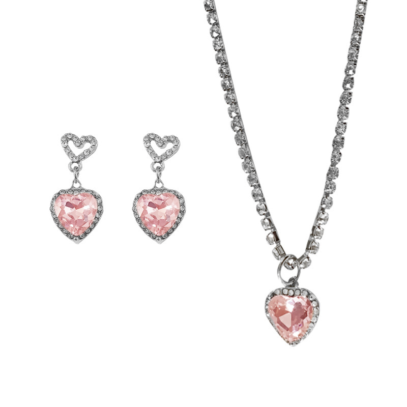 ◆VVV◆ Set Pink Teen Princess Heart Cubic Necklace Earrings b-js-04-00024_1b_600x.jpg?v=