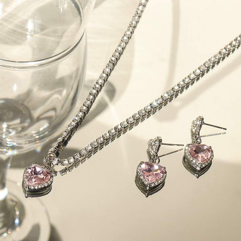 ●VVV● Set Pink High Teen Princess Heart Cubic Necklace Ear 61+Jv2UHRjL._UY300_.jpg