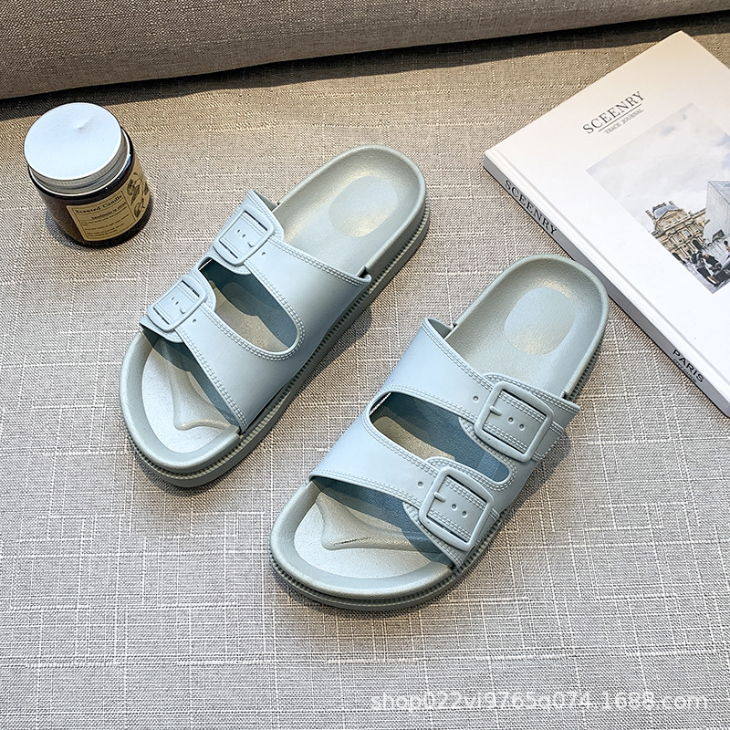 Wholesale Women Fashion Round Toe Solid Color Slippers