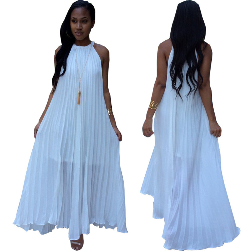Wholesale Women'S Summer Fashion Halter Neck Sexy Chiffon