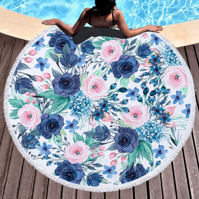 Butterfly Blossom Multi Colour Artistic Inspired Personalised Microfiber Beach Towel, LARGE 147cm/58