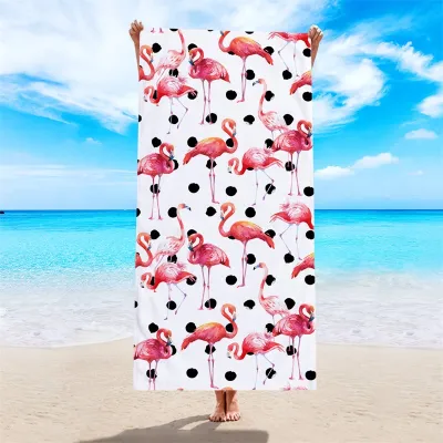 Double-Sided Fleece Quick-Drying Microfiber Printed Beach Towel For Women