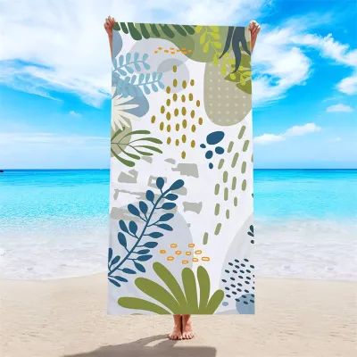 Double-Sided Fleece Quick-Drying Microfiber Printed Beach Towel For Women