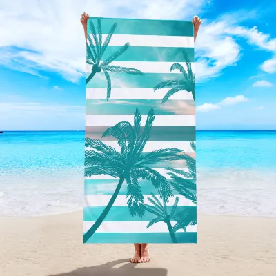 Digital Sublimation Printing Quick Dry Microfiber Beach Towel - Water Absorbent Superfine Fiber