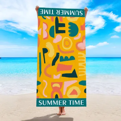 Digital Sublimation Printing Quick Dry Microfiber Beach Towel - Water Absorbent Superfine Fiber