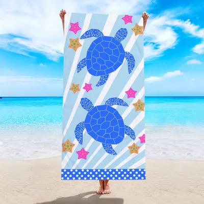 Digital Sublimation Printing Quick Dry Microfiber Beach Towel - Water Absorbent Superfine Fiber