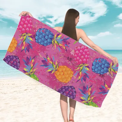 Digital Sublimation Printing Quick Dry Microfiber Beach Towel - Water Absorbent Superfine Fiber