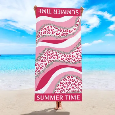 Digital Sublimation Printing Quick Dry Microfiber Beach Towel - Water Absorbent Superfine Fiber