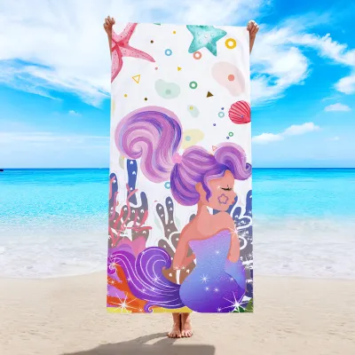 Digital Sublimation Printing Quick Dry Microfiber Beach Towel - Water Absorbent Superfine Fiber