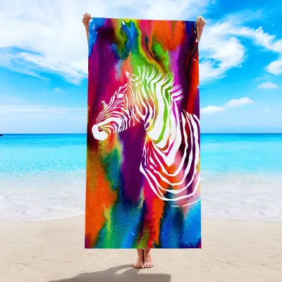 Digital Sublimation Printing Quick Dry Microfiber Beach Towel - Water Absorbent Superfine Fiber