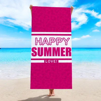 Digital Sublimation Printing Quick Dry Microfiber Beach Towel - Water Absorbent Superfine Fiber
