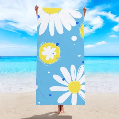 Microfiber Multicolor Coconut Tree Digital Printing Beach Towel for Women