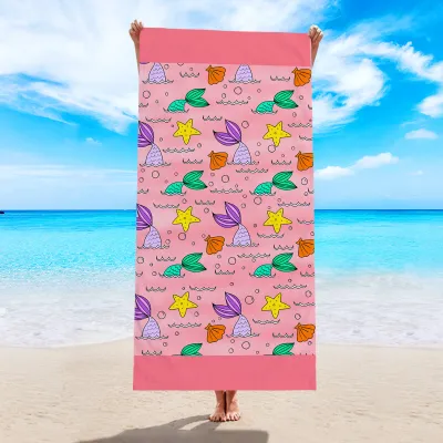 Microfiber Multicolor Coconut Tree Digital Printing Beach Towel for Women