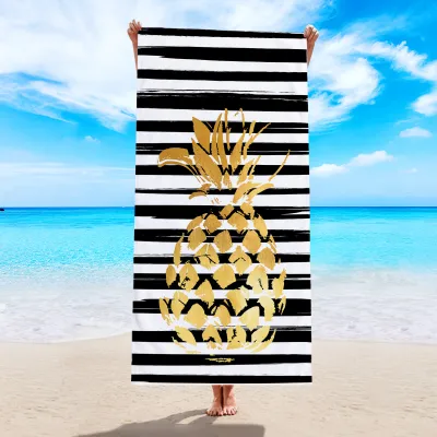 Reversible Terry Microfiber Print Beach Towel for Women