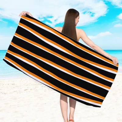 Reversible Terry Microfiber Print Beach Towel for Women