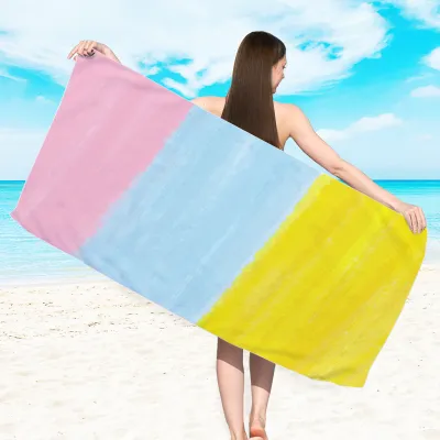 Reversible Terry Microfiber Print Beach Towel for Women
