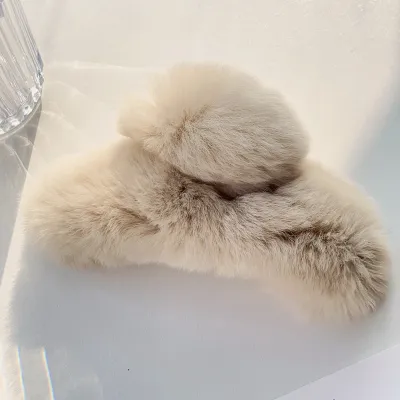 Wholesale Women Cute Plush Solid Color Hair Clip Hair Accessories
